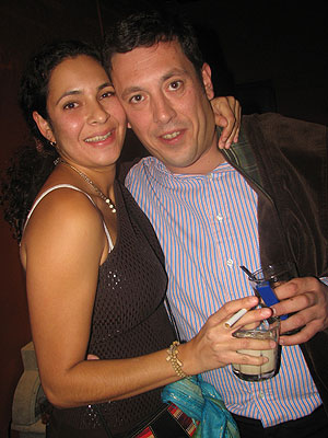 Natalia with one of the Spaniards