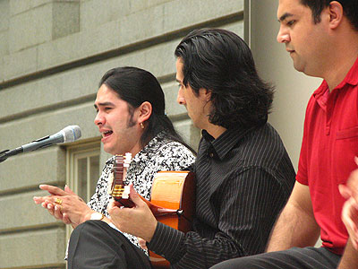 Jose singing tangos accompanied by Ramin and Behzad