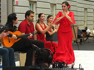 Emily beginning her alegrias