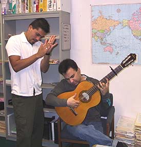 Guitarist Omid Maleki and Julio