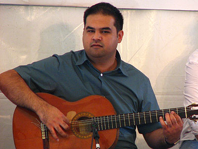 Flamenco guitarist Behzad Habibzai at the Washington Folk Festival at Glen Echo Park