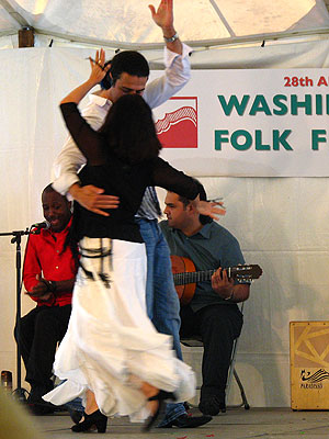 Flamenco dancers Jason Vera y Aragon and Natalia Monteleon