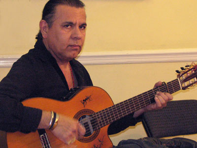 Flamenco guitarist Guillermo Tito Aguilar at the Coprodeli fundraiser