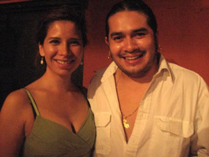 Cindy with singer/guitarist Jose Oretea
