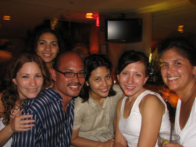 FKathy, Monica, Miguelito, Christina, Valeria and Gloria Monge at Ozio